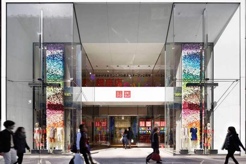 emmanuelle moureaux UNIQLO ginza colorful wind designboom