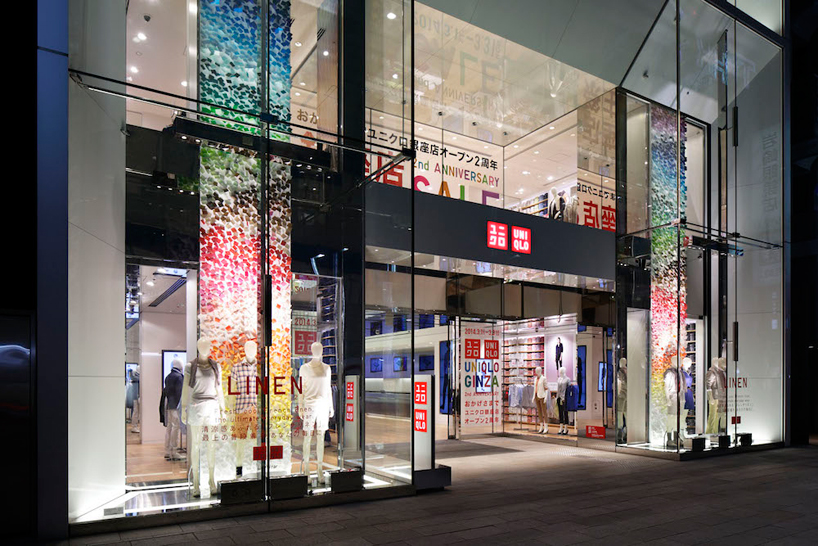emmanuelle moureaux UNIQLO ginza colorful wind designboom