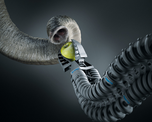 elephant trunk-influenced bionic handling assistant by festo learns like a baby