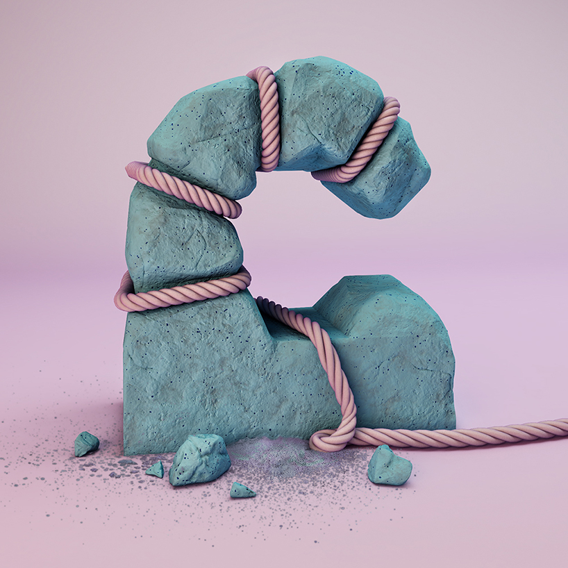 for real sculpts a 3D alphabet