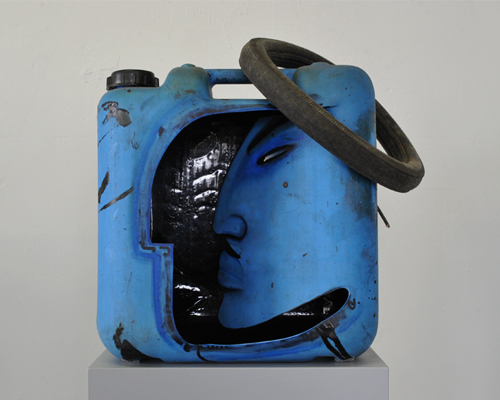 gasoline canister sculptures by gerd rohling at gallery piet hein eek