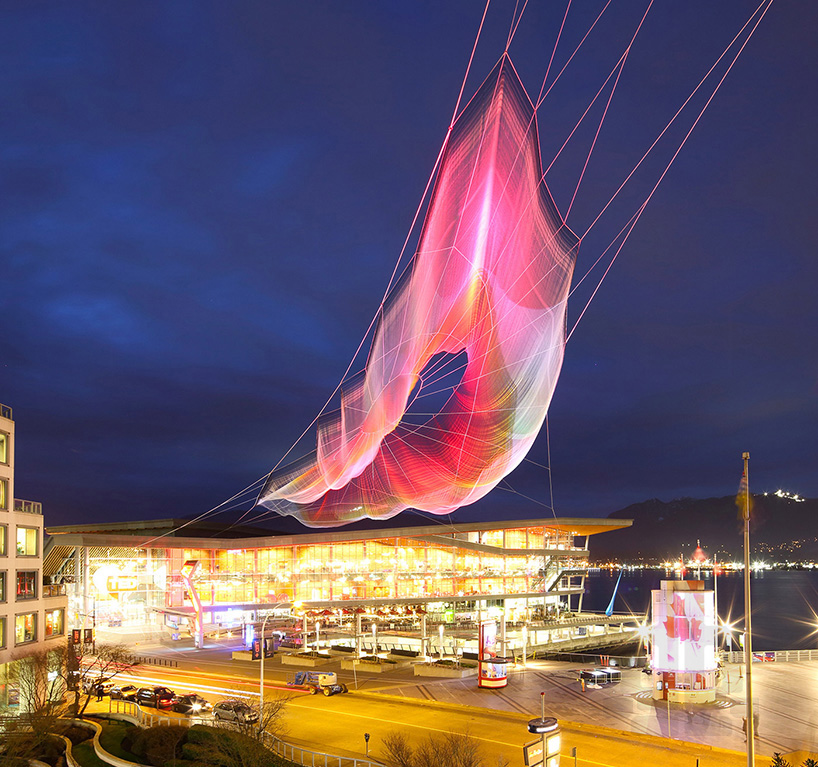 janet echelman and google weave an interactive sculpture in the sky
