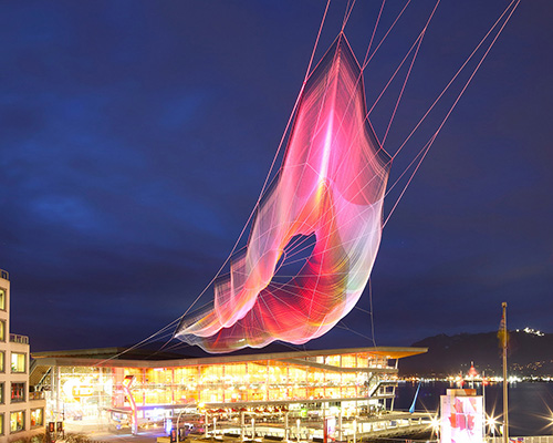 janet echelman and google weave an interactive sculpture in the sky