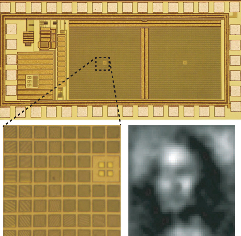 almost invisible lens-free camera by rambus features 200 micron wide image sensor