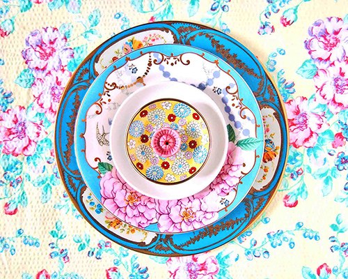 lula aldunate radiates mandalas with ornate ceramic plates