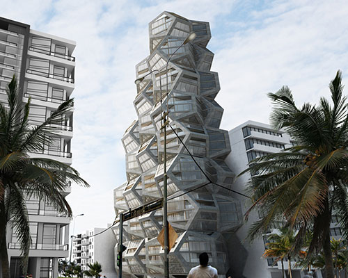 tammo prinz architects proposes a pentagonal housing tower in peru 