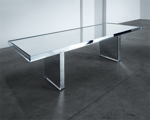 tokujin yoshioka expands PRISM collection for glasitalia with mirror table + glass chair