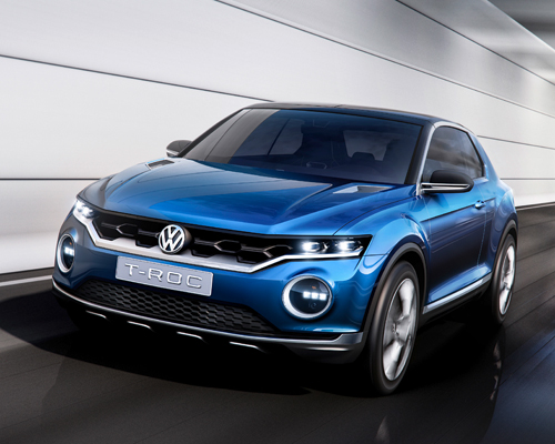 volkswagen T-ROC all-terrain SUV concept features removable roof system