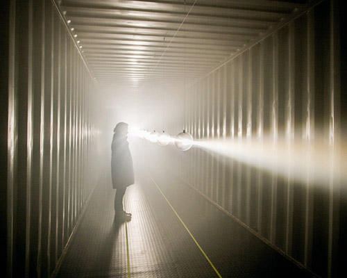 IPOcle warps reality inside a shipping container with layered luminescence