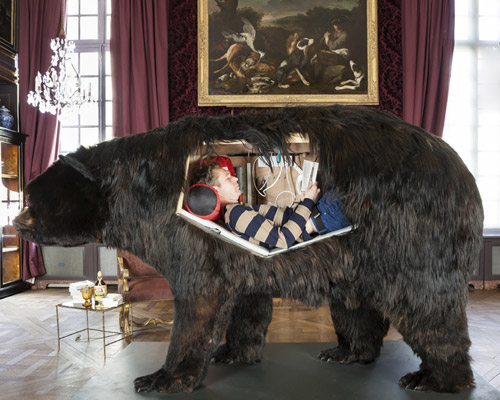 abraham poincheval lives inside a bear for two weeks