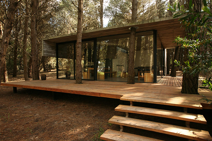 BAK arquitectos builds the casa mar azul in a dense forest