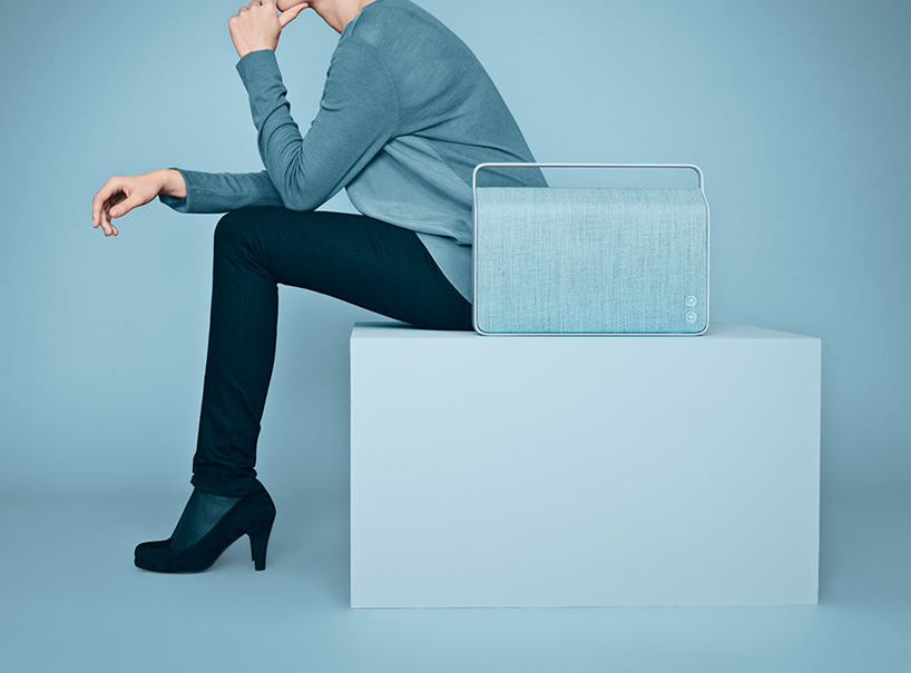 copenhagen wireless loudspeaker by VIFA features custom kvadrat cover