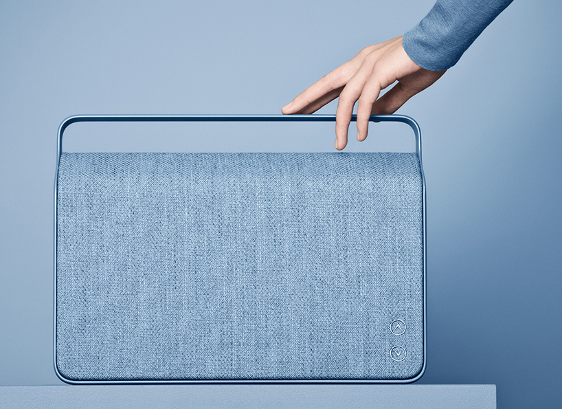 copenhagen wireless loudspeaker by VIFA features custom kvadrat cover