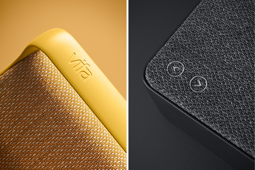 copenhagen wireless loudspeaker by VIFA features custom kvadrat cover