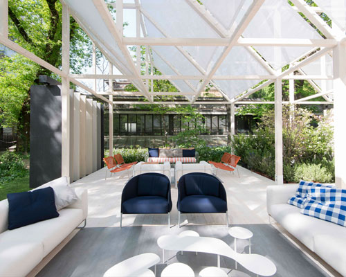 geometric garden by piero lissoni in collaboration with living divani 