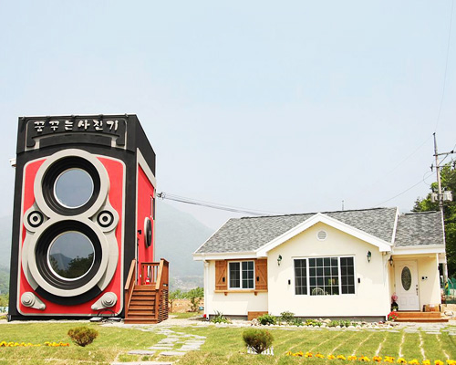 vintage rolleiflex houses dreamy camera cafe in south korean countryside