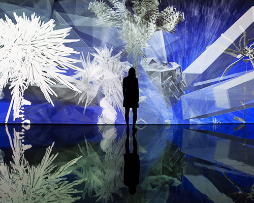 miguel chevalier generates a virtual reality of fractal flowers