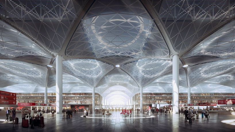 designs presented for the world's largest airport terminal in istanbul