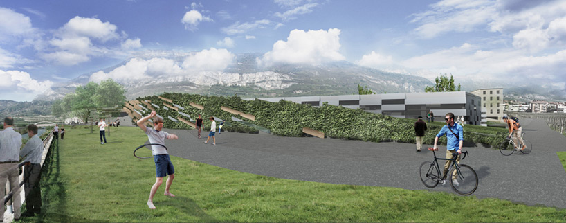 kengo kuma progetto manifattura green innovation factory designboom