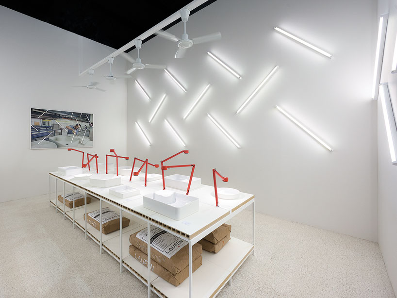 wafer-thin wash basins by konstantin grcic use LAUFEN's saphirkeramik