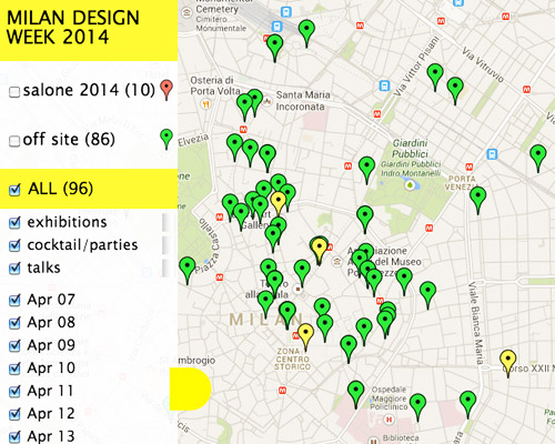 milan design week 2014 map guide by designboom