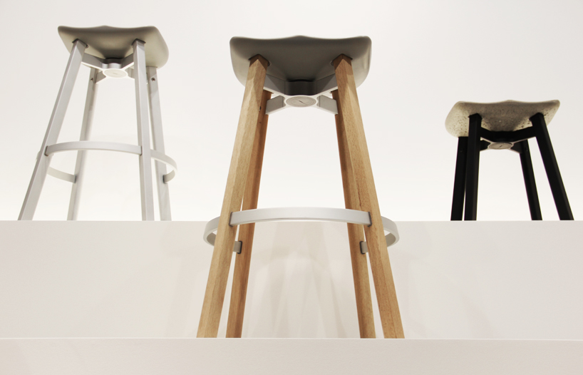 emeco SU collection by nendo utilizes reclaimed oak from old barns