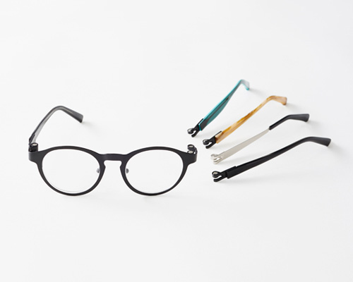 nendo swaps screws for magne-hinge customizable glasses