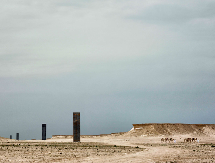 richard serra punctuates qatar's desert landscape with east-west/west-east