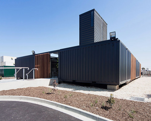connected shipping containers form royal wolf HQ by room 11