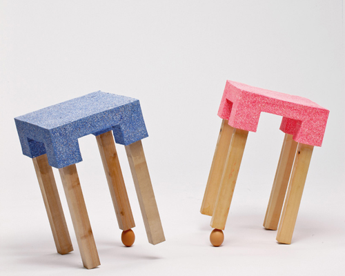 sebastian aumer makes the eggo! stool directly from egg shells 