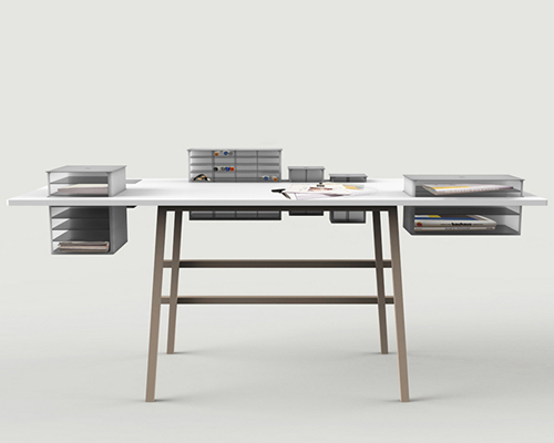 tobias lugmeier supports creative rituals with movable co-worker table