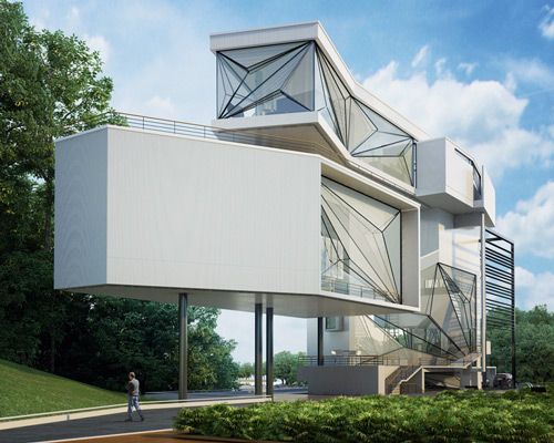 urban office architecture designs geometric aviator's villa
