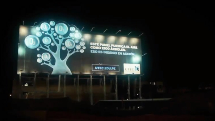 air-purifying billboard in peru cleans 3.5 million cubic feet of pollution per day