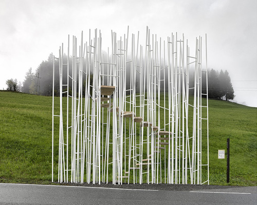 sou fujimoto among architects for bus stop designs in krumbach, austria