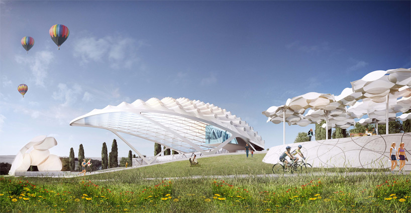 asymptote envisions parco degli angeli in tuscan countryside