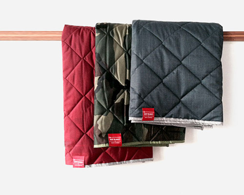 boat blanket keeps you warm + dry with wool and waterproof surfaces