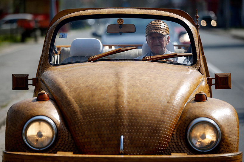 wooden volkswagen beetle