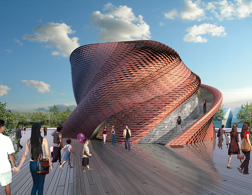 daniel libeskind twists vanke pavilion for expo milan 2015