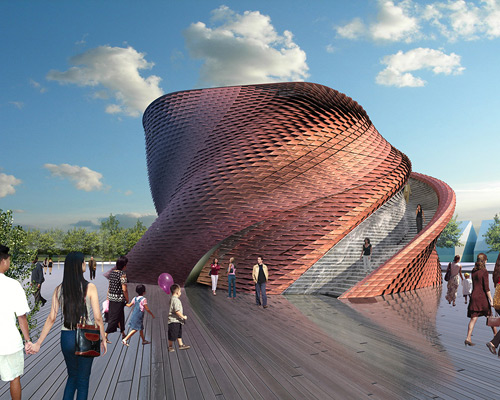 daniel libeskind twists vanke pavilion for expo milan 2015