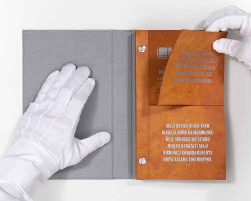 the drinkable book cleans and purifies water with advanced filtering paper