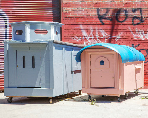 gregory kloehn repurposes trash into vibrant houses for the homeless