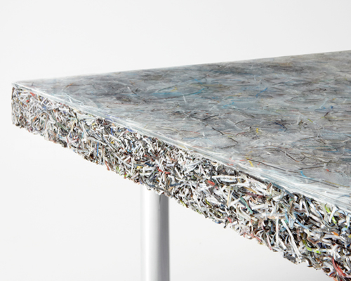jens praet's shredded furniture made from art+auction magazines