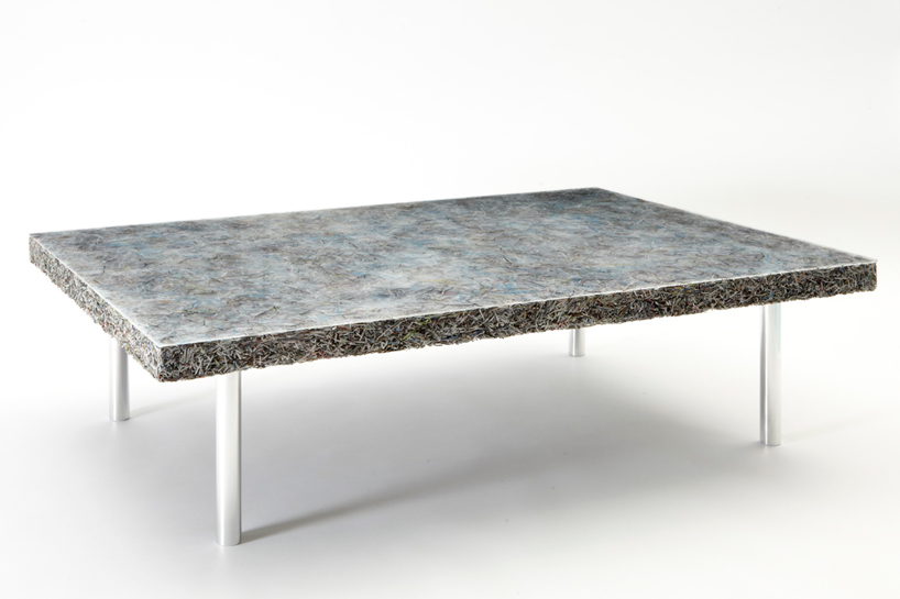 jens praet's shredded furniture made from art+auction magazines