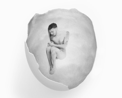 jess landau emphasizes the fragility of life with portraits on eggshells