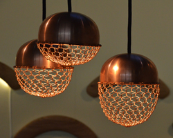 kenji fukushima design fuses wire mesh light using ancient kanaami technique