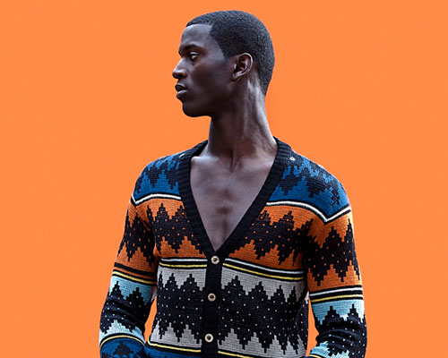 laduma ngxokolo translates traditional xhosa beadwork into knitwear design