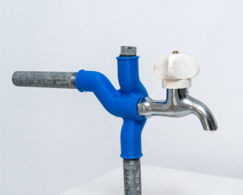 maya ben david 3D prints bypass components to fit onto water pipes 