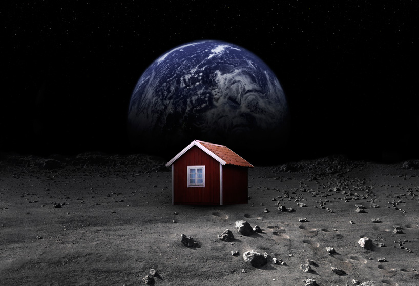 artist mikael genberg to install self-assembling house on the moon in 2015
