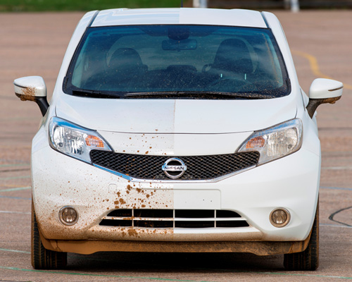 nissan develops a self-cleaning car using super-hydrophobic paint