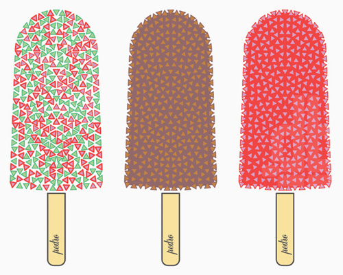 pierluigi veronese depicts 60 70 80's ice cream treats in graphic series 